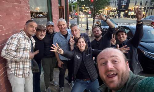 Camera team with Director Mary Mazzio. Courtesy 50 Eggs Films